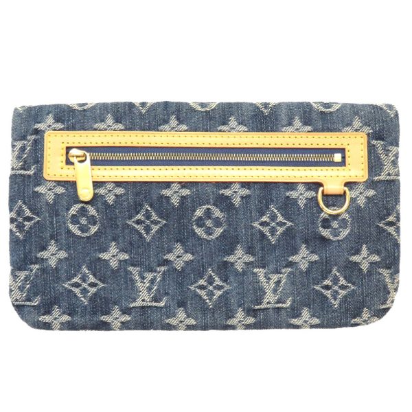 3m0112gboa5 2 Louis Vuitton Monogram Denim Pochette Plat Clutch Bag Blue