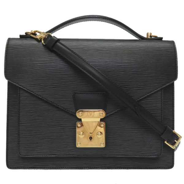 3m0125iiea6 1 Louis Vuitton Epi Leather Monceau Black 2way Handbag
