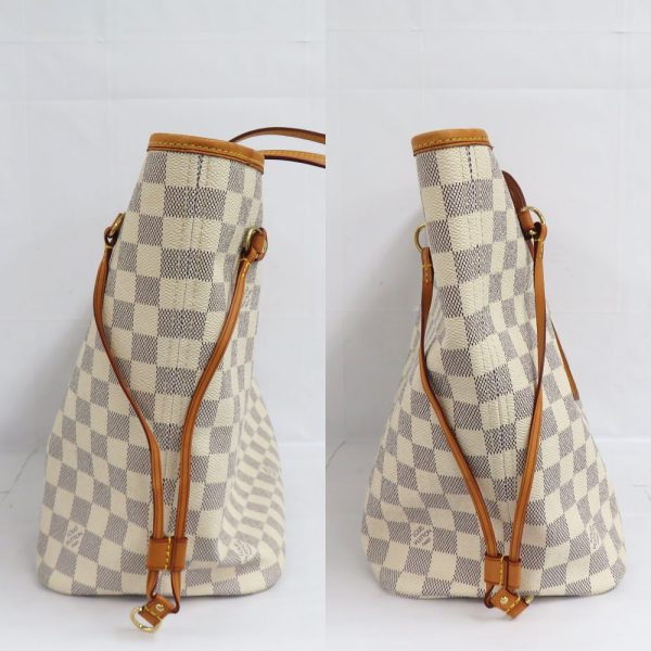 4 Louis Vuitton Neverfull MM Damier Azur Beige