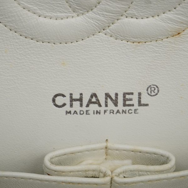 4 Chanel Shoulder Bag Matelasse Chain Lambskin White