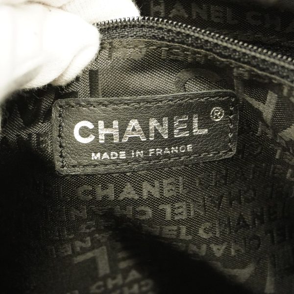 4 Chanel Shoulder Bag Matelasse Lambskin Black Silver