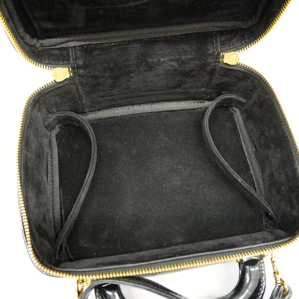 4 Chanel Vanity Bag Patent Leather Black