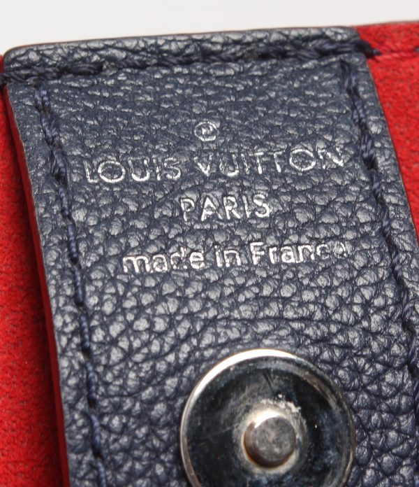 4 Louis Vuitton Lockmeto Shoulder Bag Grain Calf Leather Navy