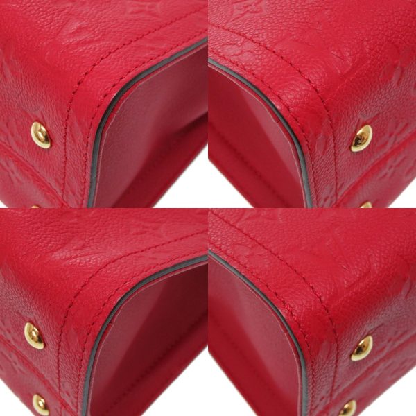 4 Louis Vuitton Monogram Empreinte Three PM Shoulder Bag Red