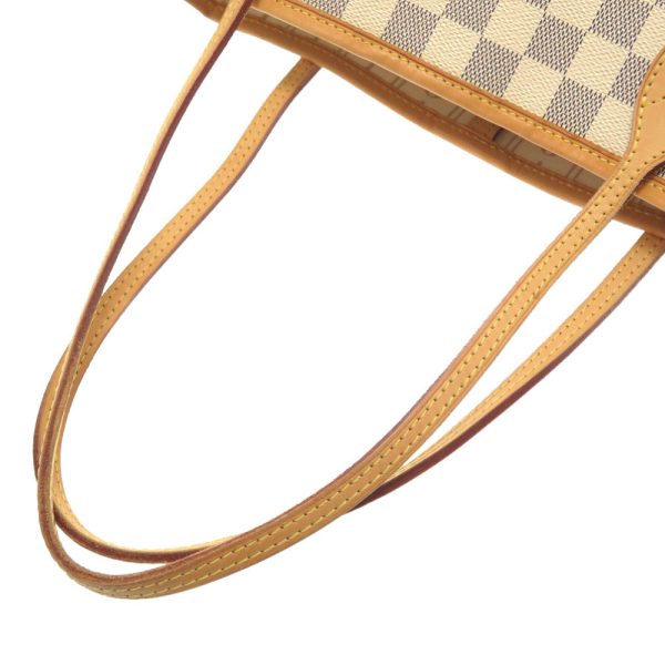 4 Louis Vuitton Damier Azur Neverfull MM Tote bag White