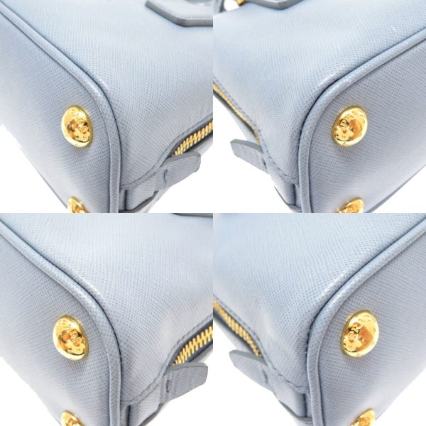 4 Prada Saffiano Leather Gold Hardware Mini Bag Handbag Blue