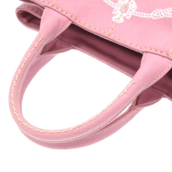 4 Prada Canapa Gold Hardware Handbag Strap Pink