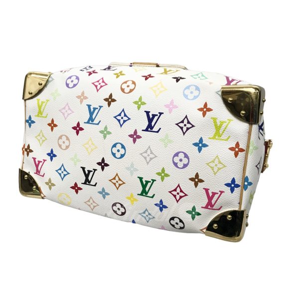 4 Louis Vuitton Speedy 30 Monogram Multicolor Handbag White