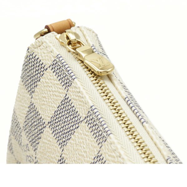 4 Louis Vuitton Damier Azur Eva Chain Bag Crossbody White