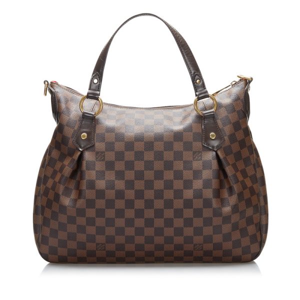 4 Louis Vuitton Damier Neverfull Mm Tote Bag Shoulder Bag Brown Pvc Leather