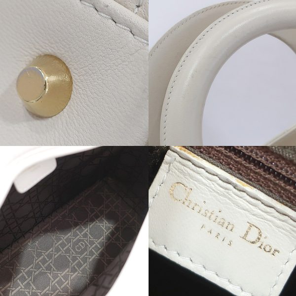 4 Christian Dior Cannage Stitch Lambskin White