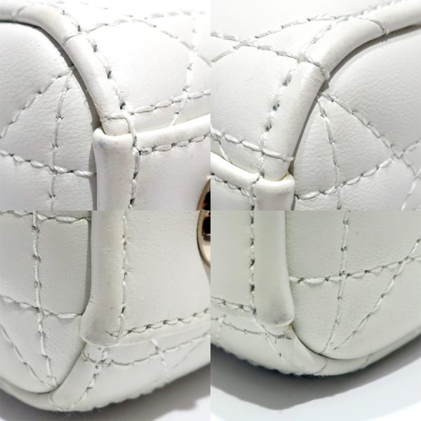 4 Christian Dior Cannage 2way Handbag White