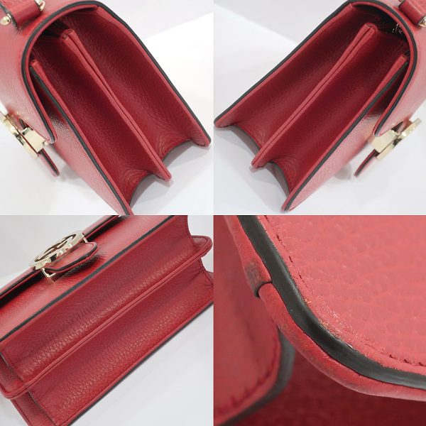 4 Gucci Chain Shoulder Bag Interlocking GG Red