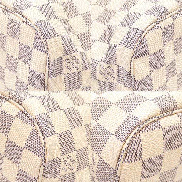 4b0093iale6 8 Louis Vuitton Damier Azur Neverfull PM Tote Bag LV White