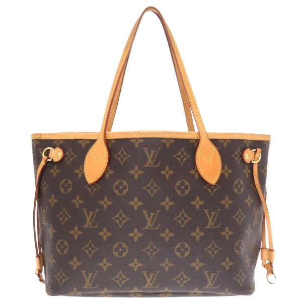 4e0079iil6 2 Louis Vuitton Monogram Neverfull PM Tote Bag Handbag Brown