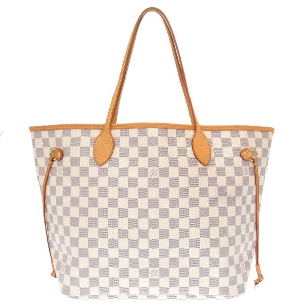 4f0059ioa6 1 Louis Vuitton Damier Azur Neverfull MM Tote Bag