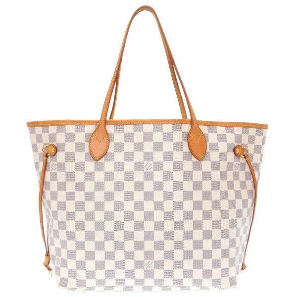 4f0059ioa6 2 Louis Vuitton Damier Azur Neverfull MM Tote Bag