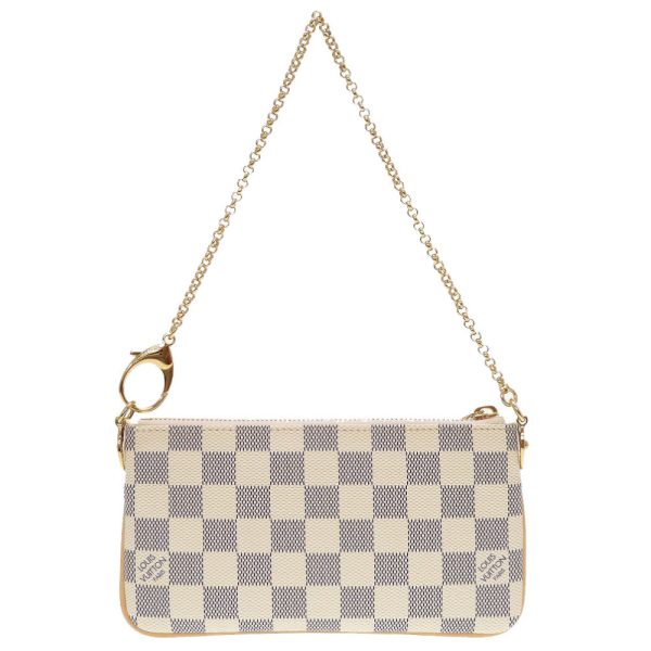 4k0054lab5 2 Louis Vuitton Damier Azur Pochette Mila MM Accessory Pouch White