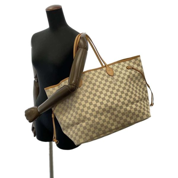 5 Louis Vuitton Tote Bag Damier Azur Neverfull GM Beige