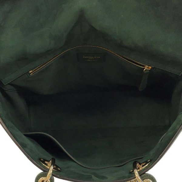 5 Christian Dior Tote Bag Shoulder Bag Green