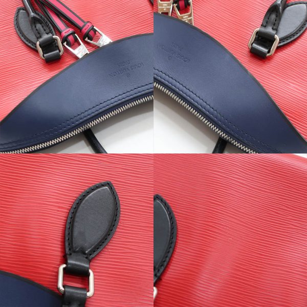 5 Louis Vuitton Tuileries Shoulder Bag Epi Leather Red Navy