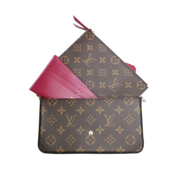 5 Louis Vuitton Pochette Félicie Shoulder Bag Monogram Pouch Brown