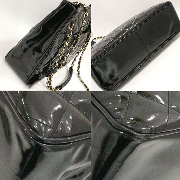 5 Chanel Chain Tote Matelasse Coco Mark Black