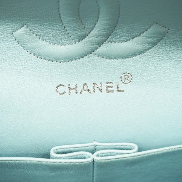 5 Chanel Matelasse W Flap W Chain Lambskin Light Blue