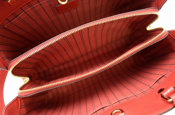 5 Louis Vuitton Monogram Emprene Montaigne MM Sleeves Red