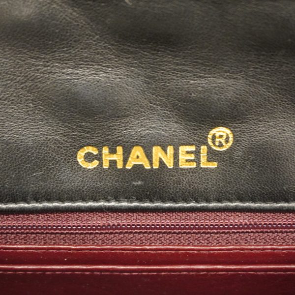 5 Chanel Shoulder Bag Mini Matelasse Chain Lambskin Black