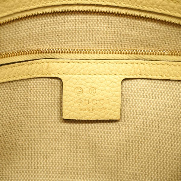 5 Gucci Shoulder Bag Soho Leather Ivory