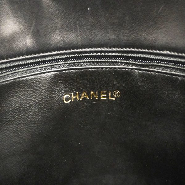 5 Chanel Shoulder Bag Matelasse Chain Lambskin Black