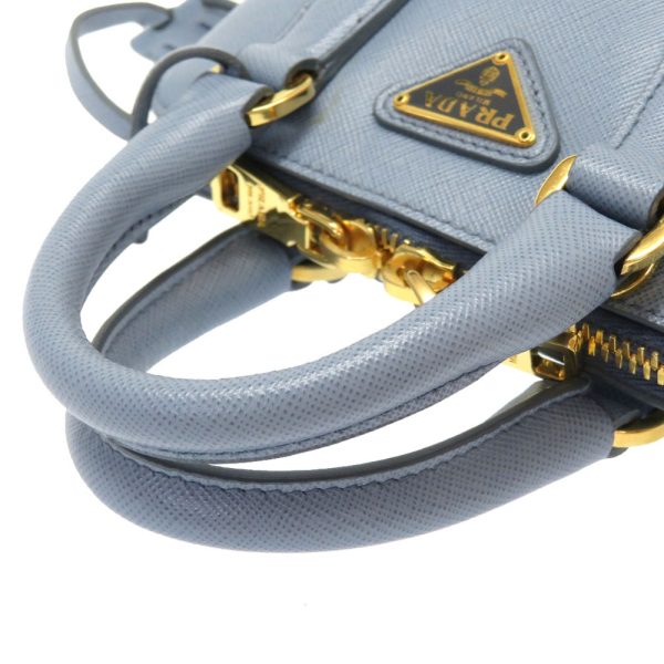 5 Prada Saffiano Leather Gold Hardware Mini Bag Handbag Blue