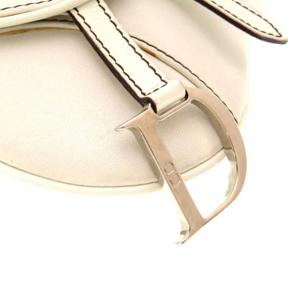 5 Dior Saddle Waist Pouch Leather Waist Bag Bag White