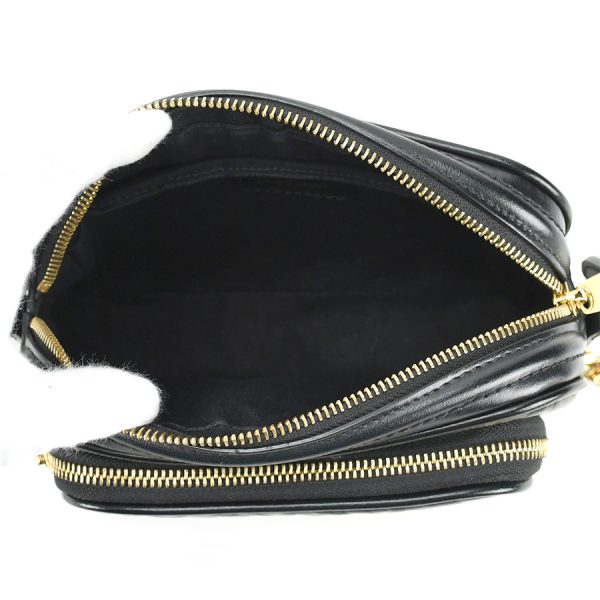 5 Burberry Chain Shoulder Bag Gold Metal Leather Black