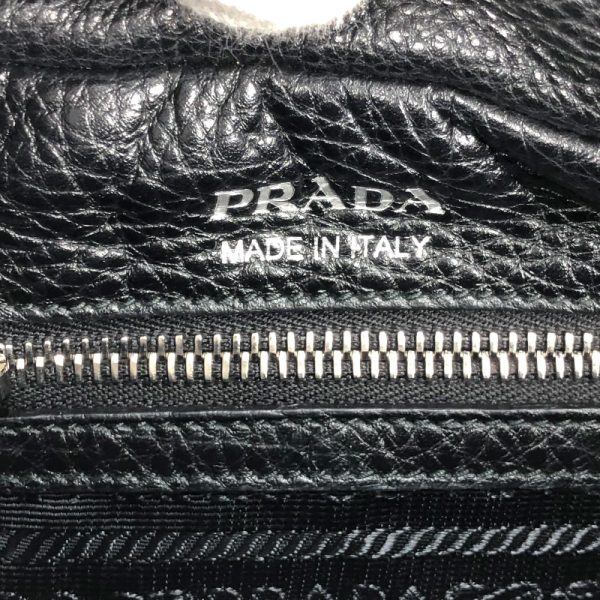 5 Prada Vitello Dino Shoulder Bag Black