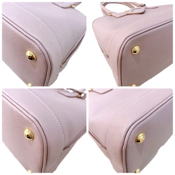 5 PRADA Saffiano 2Way Handbag Beige