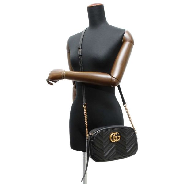 5 Gucci Shoulder Bag GG Marmont Quilted Small Black