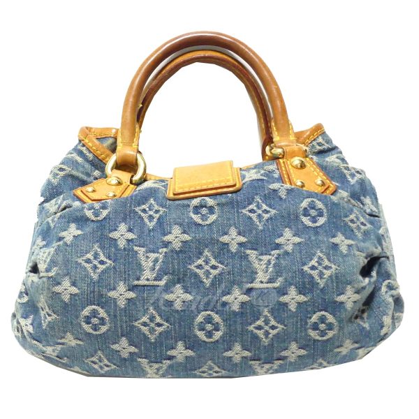 5 Louis Vuitton Monogram Denim Pleaty Handbag Blue