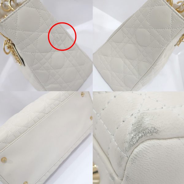 5 Christian Dior Cannage Stitch Lambskin White