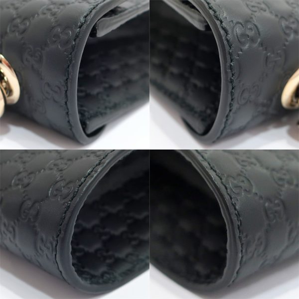 5 Gucci Chain Shoulder Bag Emily Micro Guccisima Black