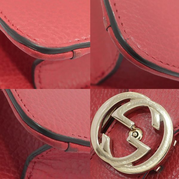 5 Gucci Chain Shoulder Bag Interlocking GG Red