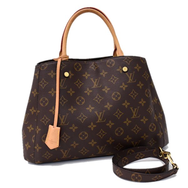 5000001884120343 1 Louis Vuitton 2way Handbag Montaigne MM Monogram Brown Leather