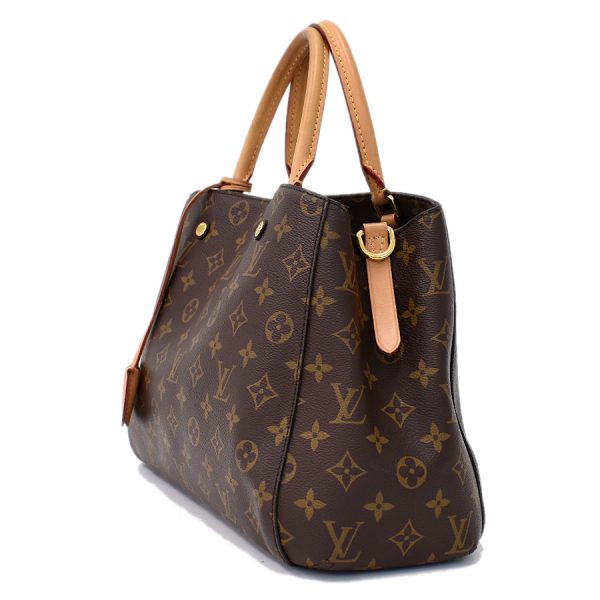 5000001884120343 2 Louis Vuitton 2way Handbag Montaigne MM Monogram Brown Leather