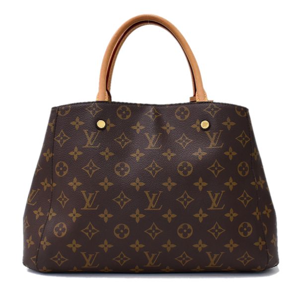 5000001884120343 3 Louis Vuitton 2way Handbag Montaigne MM Monogram Brown Leather