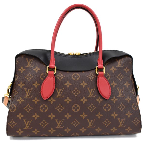 5000001884121847 3 Louis Vuitton Tuileries Tote 2way Handbag Monogram Noir Black Brown Red