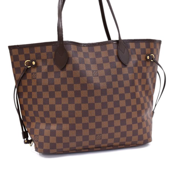 5000017884101250 1 Louis Vuitton Neverfull MM Shoulder Tote Bag Damier Ebene Brown