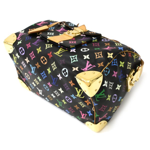 5000025884100136 5 Louis Vuitton Speedy 30 Handbag Monogram Multicolor Black Leather