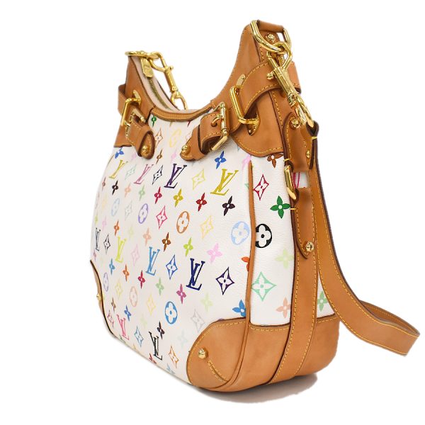 5000025884100172 2 Louis Vuitton Greta Shoulder Bag Monogram Multicolor White