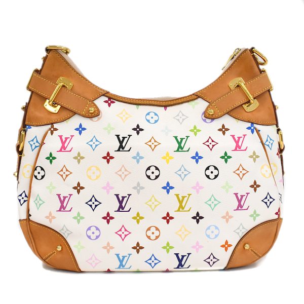 5000025884100172 3 Louis Vuitton Greta Shoulder Bag Monogram Multicolor White